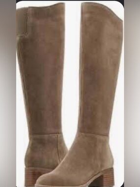 Blondo Tall Suede-Knee High Waterproof Boots - Taupe Brown